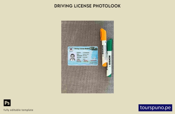 listo para imprimir Licencia de conducir de la provincia de Sindh de Pakistán (p